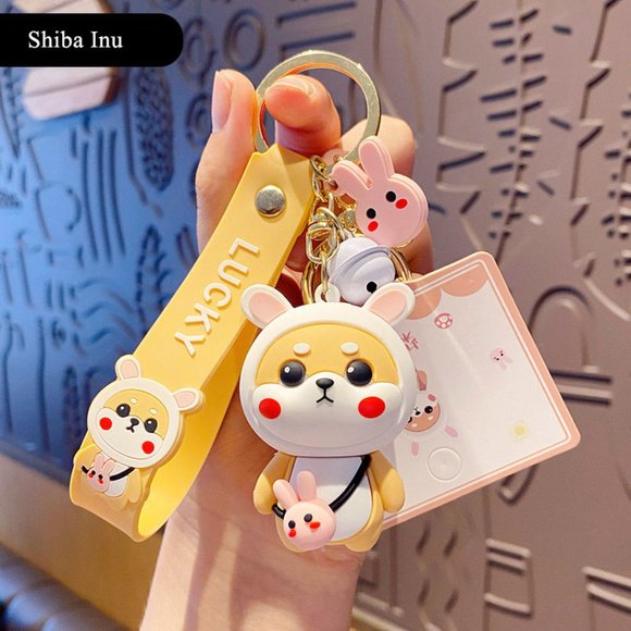 Shiba Inu Keychain Bag Car Pendant 7 Styles Available - Picture 4 of 8